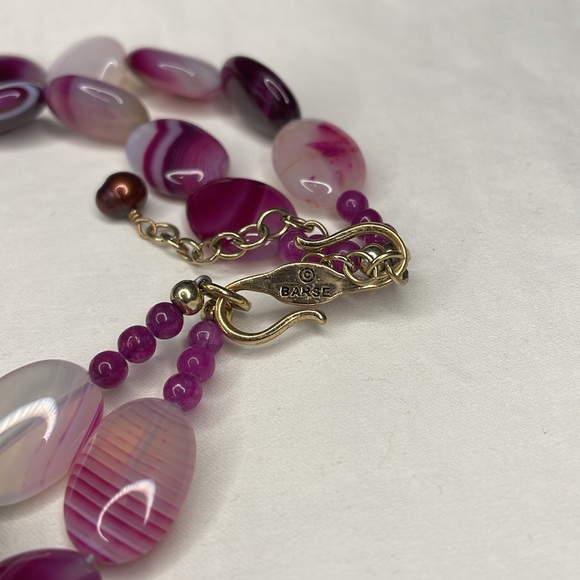 Barse Necklace, Genuine Multi-Stones with Bronze Chain. MSRP $120 - Picture 2 of 9